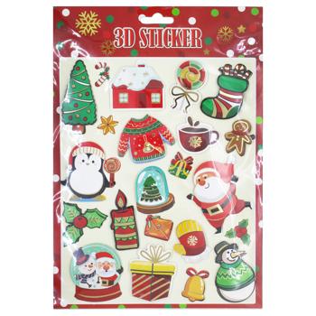 New Year's Stickers 18*26cm P210 in Assortment - buy, prices for COSMOS - photo 2