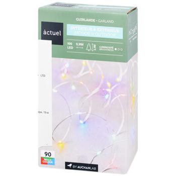 Гирлянда Actuel 100 LED 9 программ 14,9м - купить, цены на Auchan - фото 1