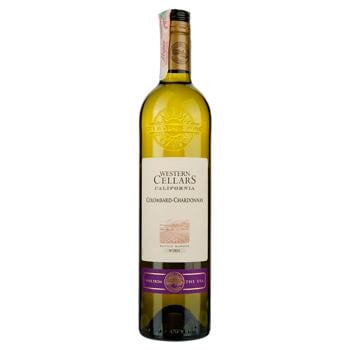 Вино Western Cellars Colombard-Chardonnay біле сухе 11,5% 0.75л - купити, ціни на МегаМаркет - фото 1