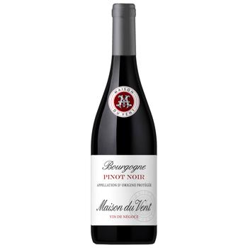 Maison Du Vent Bourgogne Pinot Noir Dry Red Wine 13% 0.75l - buy, prices for Tavria V - photo 1