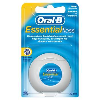 Oral-B Essential floss Mint Waxed Dental Floss 50m
