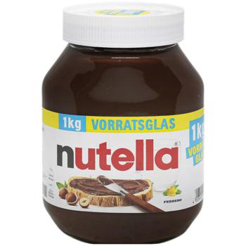 Паста Nutella шоколадно-горіхова 1кг - купити, ціни на Auchan - фото 1