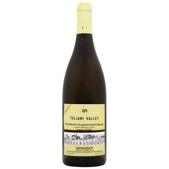 Вино Teliani Valley Цинандали белое сухое 12.5% 0.75л - купить, цены на МегаМаркет - фото 1