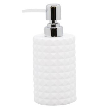 Axentia Vegas Ceramic White Dispenser for Liquid Soap d7cm H18cm - buy, prices for ULTRAMARKET - photo 1