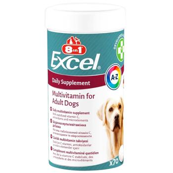 8in1 Excel Multi-Vitamin Adult Daily Supplement Multivitamins for Dogs 70pcs - buy, prices for MasterZoo - photo 1