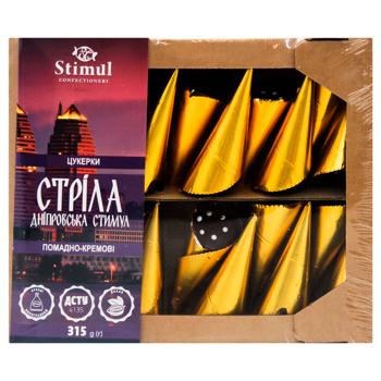 Цукерки Стимул Стріла Дніпровська помадно-кремові 315г - купити, ціни на ЕКО Маркет - фото 2