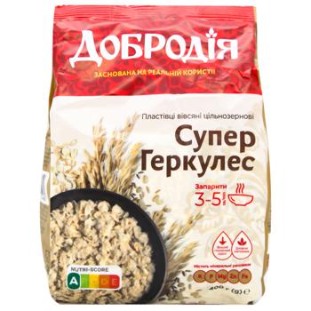 Хлопья овсяные Добродія Супер Геркулес 400г - купить, цены на Auchan - фото 2