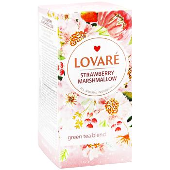 Чай зелений Lovare Strawberry Marshmallow 1,5г*24шт - купити, ціни на Auchan - фото 3