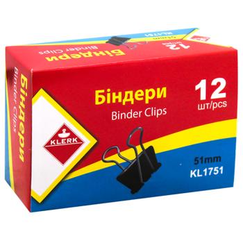 Klerk Black Binders 12pcs No. 51 KL1751 - buy, prices for MegaMarket - photo 2