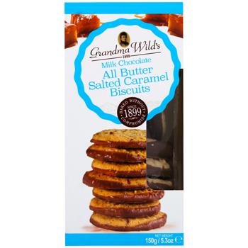 Grandma Wild's Cookies with Milk Chocolate, Butter, Caramel and Sea Salt 150g - buy, prices for WINETIME - photo 2