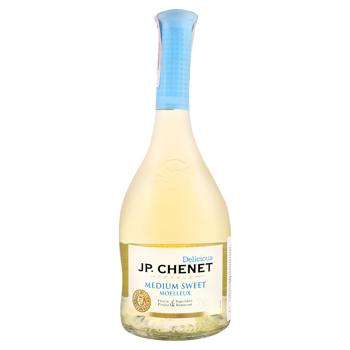 Вино J.P.Chenet Blanc Medium Sweet белое полусладкое 11,5% 0,75л - купить, цены на КОСМОС - фото 1