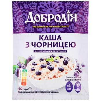 Каша вівсяна Добродія з чорницею 40г