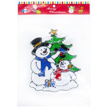 New Year's Silicone Stickers for Windows 27*35cm - buy, prices for - photo 1