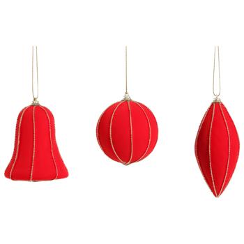 Actuel Bell/Olive/Ball Red Christmas Tree Decoration 7-11cm