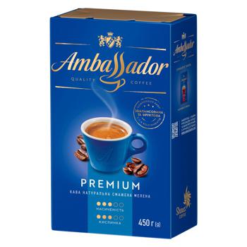 Ambassador Premium Ground Coffee 450g - buy, prices for Supermarket "Kharkiv" - photo 1