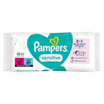 Cерветки Pampers Sensitive 52шт - купити, ціни на - фото 3