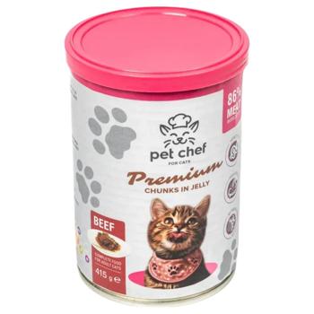 Вологий корм для котів Pet Chef 415 г - яловичина - купити, ціни на MasterZoo - фото 2