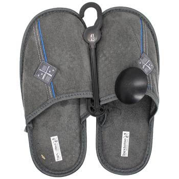 InExtenso Grey Men's Slippers size 39-46 - buy, prices for Auchan - photo 1