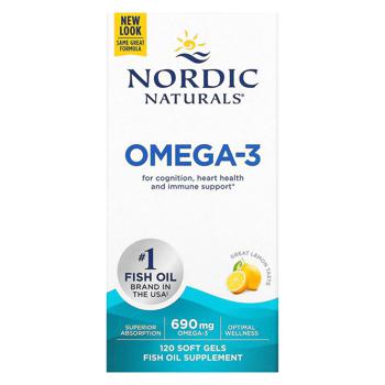 Nordic Naturals Omega-3 Lemon Flavored Purified Fish Oil 690mg 120 softgels - buy, prices for Biotus - photo 2