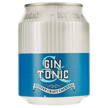 Напій слаб/алк с/газ Baladin Gin Tonic 6,7% 0,237л ж/б - купить, цены на ULTRAMARKET - фото 1