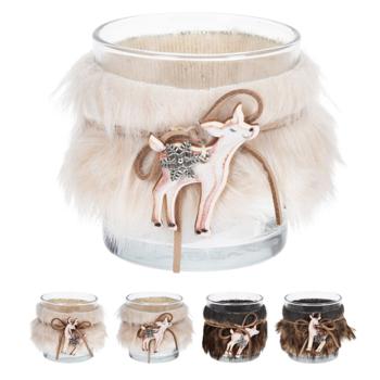 Fur Candle Holder-glass 7*7cm - buy, prices for Auchan - photo 1