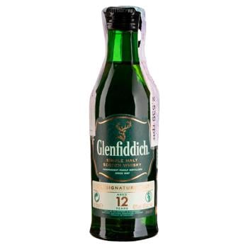 Glenfiddich 12 Yrs Whisky 40% 50ml - buy, prices for ULTRAMARKET - photo 1