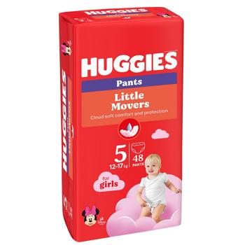 Huggies Little Movers Pants 5 Little Movers Panties-Diapers for Girls 13-17kg 48pcs - buy, prices for COSMOS - photo 2