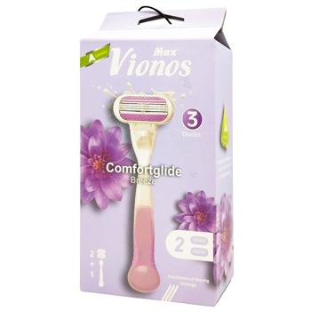 Бритва Max Vionos 3 жіноча + 2 картриджа - купити, ціни на КОСМОС - фото 3