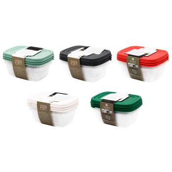 Excellent Houseware Storage Container with Lid 3pcs in assortment - buy, prices for Auchan - photo 1