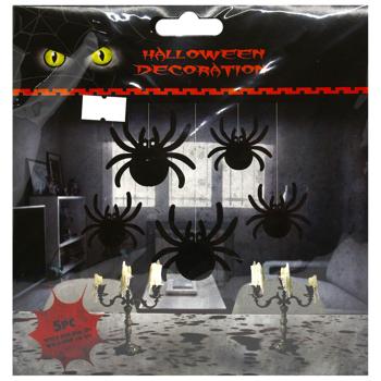 3D Spider Hanging Decoration for Halloween 17.2*4.8cm 5pcs - buy, prices for Za Raz - photo 1