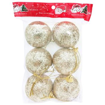 Set of Gold Balls 6pcs*5cm