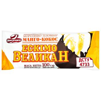 Мороженое Ласунка Великан манго-кокос 100г - купить, цены на Cупермаркет "Харьков" - фото 1