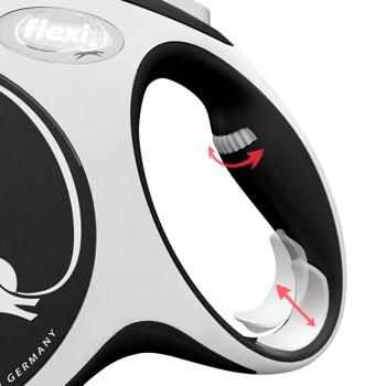 Flexi New Comfort повідець-рулетка для собак M стрічка 5 м - чорний - buy, prices for MasterZoo - photo 2