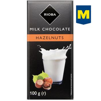 Rioba Hazelnuts Chocolate Milk 100g - buy, prices for  - photo 1