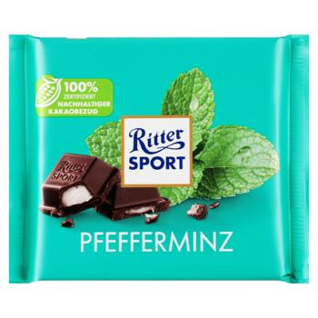 Шоколад чорний Ritter Sport з кремово-м'ятною начинкою 100г - купити, ціни на Grono - фото 1