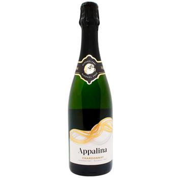 Вино Appalina Chardonnay біле напівсолодке безалкогольне 0,75л