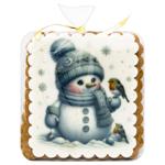 Dobryk Snowman with Birds Gingerbread with White Chocolate