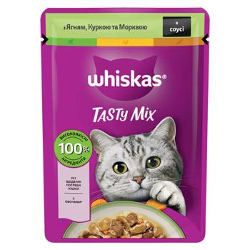 Корм влажный Whiskas Tasty Mix с ягненком, курицей и морковью для кошек 85г - купить, цены на КОСМОС - фото 2
