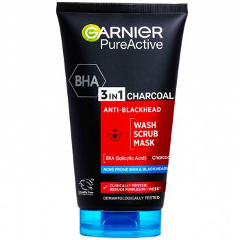 Garnier Pure Active 3in1 Wash, Scrub, Mask 150ml - buy, prices for MegaMarket - photo 1