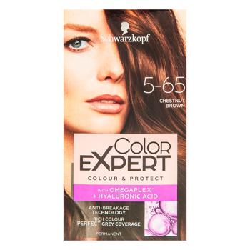 Стійка крем-фарба з гіалуроновою кислотою Color Expert  5-65 Шоколадний Каштановий 142,5мл - купити, ціни на NOVUS - фото 1