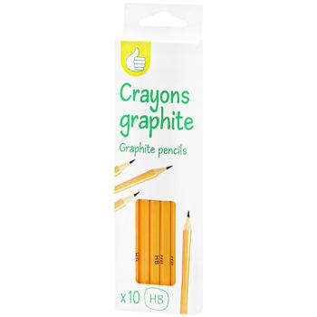 Auchan Graphite Pencils HB 10pcs - buy, prices for Auchan - photo 1
