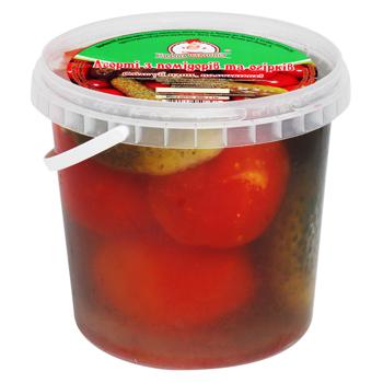 Smachna Traditsiya Assorted Tomatoes and Cucumbers 600g - buy, prices for NOVUS - photo 1