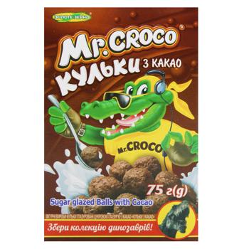 Завтрак сухой Золотое Зерно Mr.CroCo Шарики шоколадные 75г - купить, цены на Идеал - фото 2