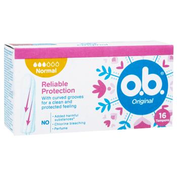 O.B.® Original Normal Tampons 16pcs - buy, prices for COSMOS - photo 2