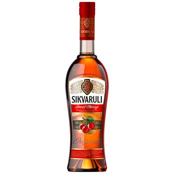 Напиток спиртной Sikvaruli Cherry 30% 0,5л - купить, цены на Идеал - фото 1
