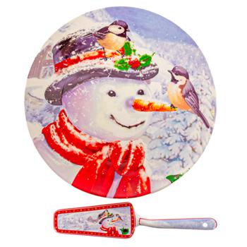 Lefard Christmas Collection Cake Dish with Spatula 27cm - buy, prices for - photo 1