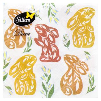 Silken Easter 2-Layer Paper Napkins 33*33cm 12pcs - buy, prices for MegaMarket - photo 1