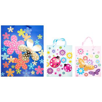 Пакет подарочный бумажный 26*32*10см - купить, цены на Таврия В - фото 1