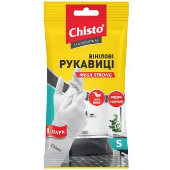 Перчатки хозяйственные Chisto виниловые размер S 1шт - купить, цены на Auchan - фото 1