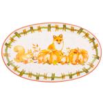 Блюдо Bona Di Лисиця на поляні керамічне 32х19х2,8см